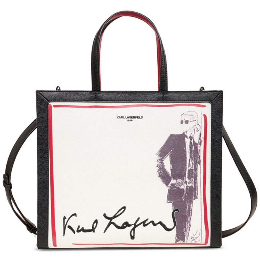 Karl Largerfeld Paris Nouveau Karl Leather Medium Tote, BRAND NEW!